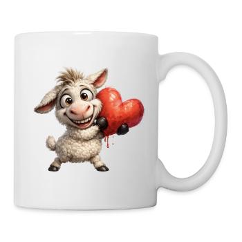Herzfreundliches Schäfchen - Tasse - Weiß - Rechts