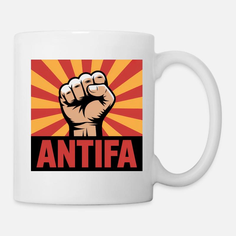 Antifa - Antifascist Merch - Tasse - Weiß
