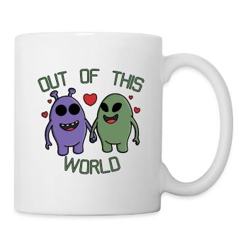 Out of This World Alien Couple Holding Hands - Mug - white - Right
