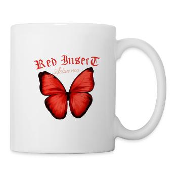 Red Butterfly Freedom Fans Gift Idea - Mug - white - Right