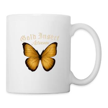 Golden Butterfly Fans Active Gift Idea - Mug - white - Right