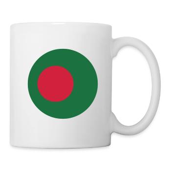 Runde bangladeschische Flagge - Tasse - Weiß - Rechts