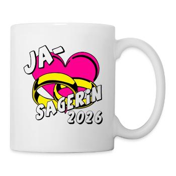 Junggesellenabschied , JGA Braut Ja Sagerin 2026 - Tasse - Weiß - Rechts