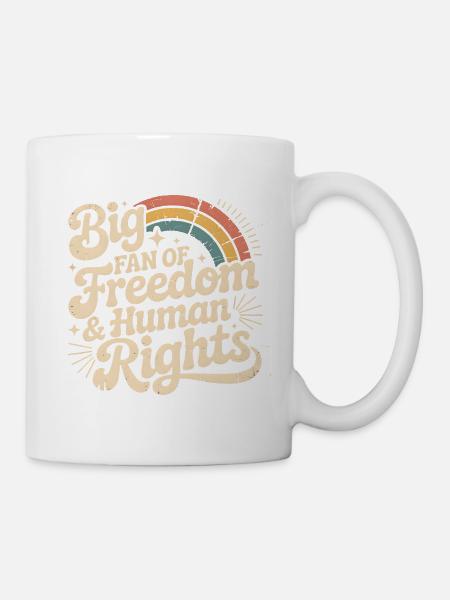 Big Fan of Freedom & Human Rights - Mug - white