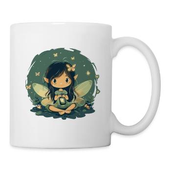 Waldfee mit Laterne - Tasse - Weiß - Rechts