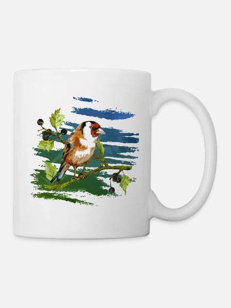 Bunter Vogel - Tasse - Weiß