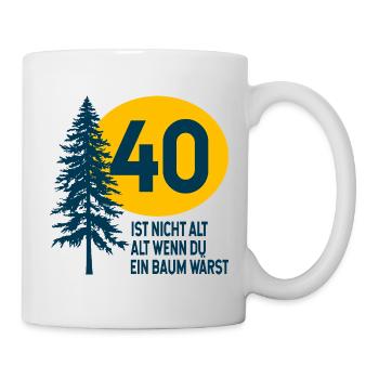 40th Birthday Tree Saying - Mug - white - Right