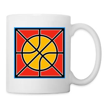 Retro-Basketball-Emblem - Tasse - Weiß - Rechts
