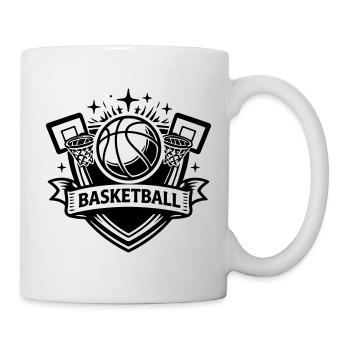 Blason du basket-ball - Mug blanc - blanc - Droite