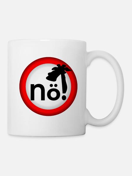 Verbot Nein Giraffe - Tasse - Weiß