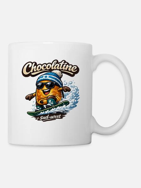 Chocolatine snowboard  - Mug blanc - blanc