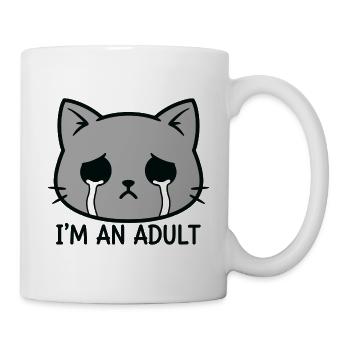 Adult Cat Tears Graphic - Mug - white - Right