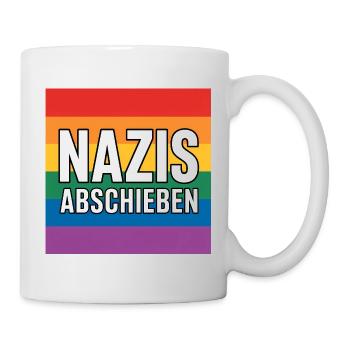Nazis Abschieben - Antifa Tee - Tasse - Weiß - Rechts