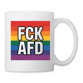 FCK AFD - Antifa Tee - Tasse - Weiß - Rechts