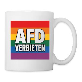 AFD Verbieten - Antifa Tee - Tasse - Weiß - Rechts