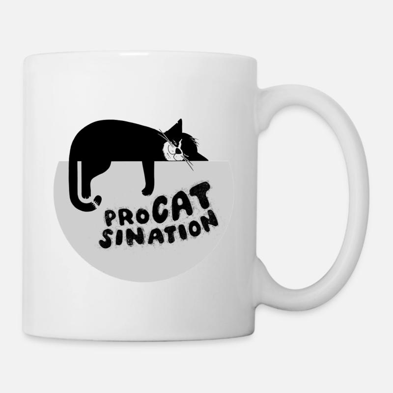 Typ-o-Cat #87 ProCATsination - Tasse - Weiß