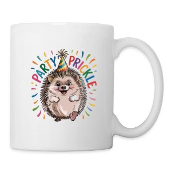 Hedgehog with Party Hat - Party Prickle - Mug - white - Right