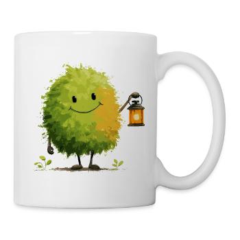 Buschfreund mit Laterne - Tasse - Weiß - Rechts