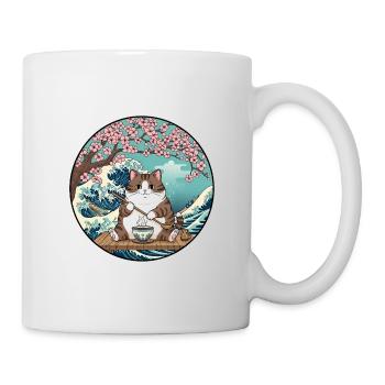 Heure du café du chat chanceux - Mug blanc - blanc - Droite