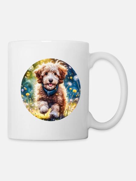 Aussiedoodle in the sunshine - Mug - white
