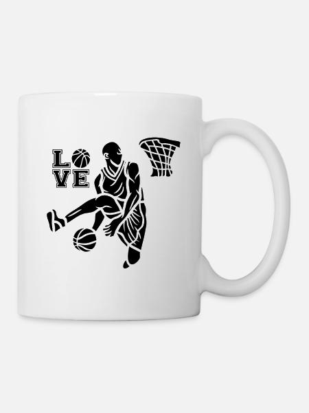 Ich liebe Basketball - Tasse - Weiß