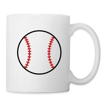 Baseball - Tasse - Weiß - Rechts