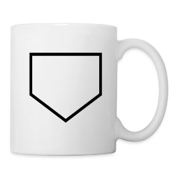 Baseball home plate - Mug - white - Right
