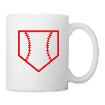 Baseball home plate - Mug - white - Right