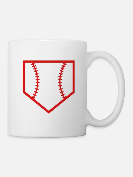 Baseball-Homeplate - Tasse - Weiß