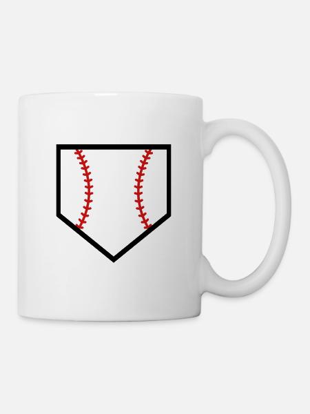 Baseball-Homeplate - Tasse - Weiß