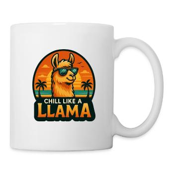 Chill wie ein Lama - Tasse - Weiß - Rechts