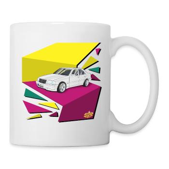 Retro Car Neon Panels 80's - Mug - white - Right