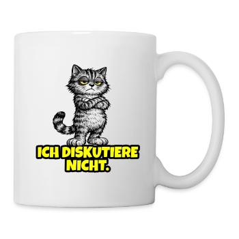 Ich diskutiere nicht. – Grumpy Katze (CAT) - Tasse - Weiß - Rechts