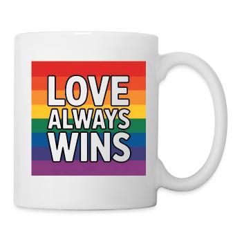 L’amour gagne toujours - Pride Tee - Mug blanc - blanc - Droite