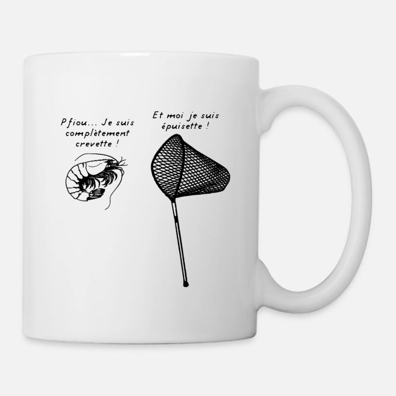 ICH BIN KOMPLETT GARNELEN UND EIN LANDUNGSNETZ! - Tasse - Weiß