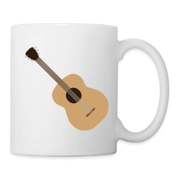 Akustische Gitarrensilhouette - Tasse - Weiß - Rechts