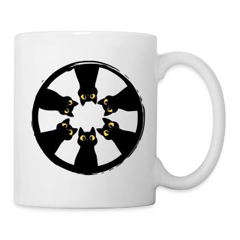 Cat Gaze Circle: Eyes from the Darkness - Mug - white - Right
