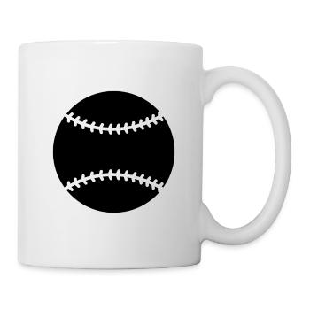 Baseball - Tasse - Weiß - Rechts
