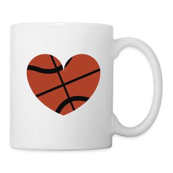 Basketball heart - Mug - white - Right