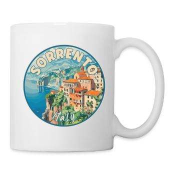 Sorrento Italy Mediterranean Paradise Travel Art - Mug - white - Right
