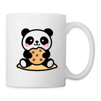 Panda kawaii gourmand - design mignon - Mug blanc - blanc - Droite