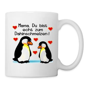 Fête des Mères Enfants Pingouins - Mug blanc - blanc - Droite