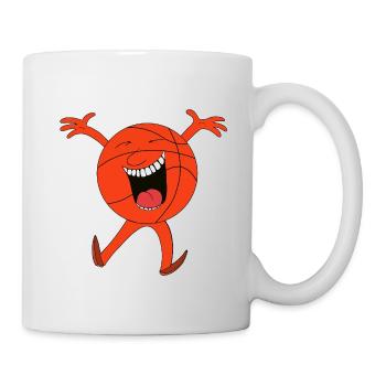 Lachendes Basketball-Maskottchen - Tasse - Weiß - Rechts