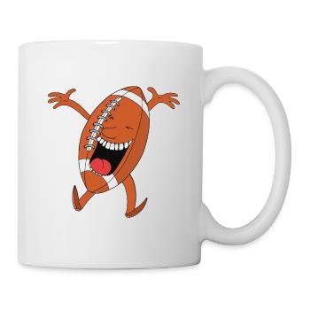 Laughing Football Mascot - Mug - white - Right
