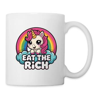 Mangez les riches – Design socialisme amusant - Mug blanc - blanc - Droite