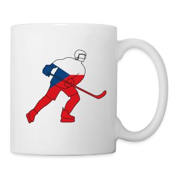 Eishockeyspieler mit tschechischer Flagge - Tasse - Weiß - Rechts