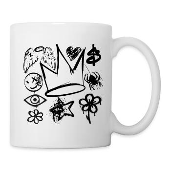 Kunstdiagramm-Muster - Tasse - Weiß - Rechts