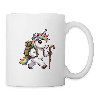 Niedliche Wander-Einhorn-Kunst Magisches Wandern - Tasse - Weiß - Rechts