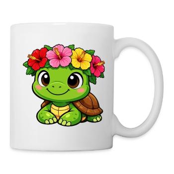 Blossom-crowned turtle - Mug - white - Right