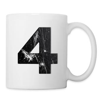 Black four-scratch pattern - Mug - white - Right
